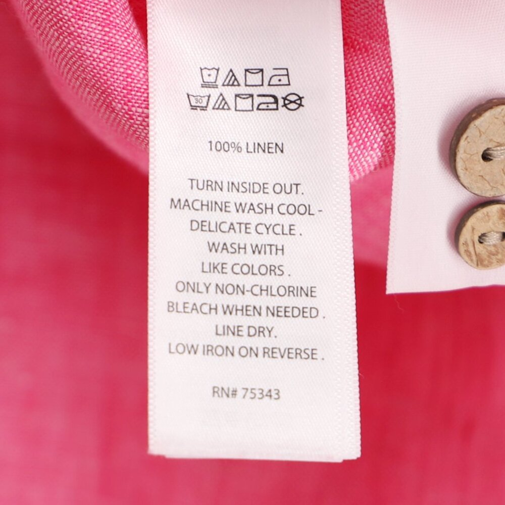 Sigrid Olsen 100% Linen Half-Button Roll Tab Slee… - image 7